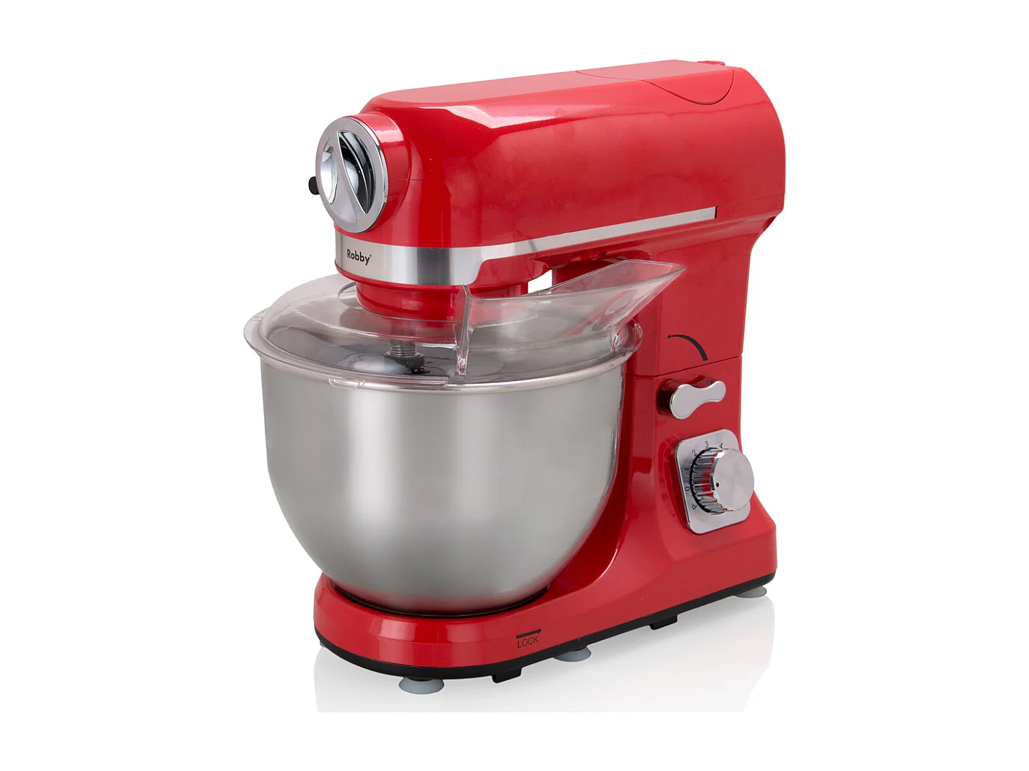 Robby Robot multifonctions 5l 1000w rouge avec hachoir et blender 1,5l en verre - robimix rouge