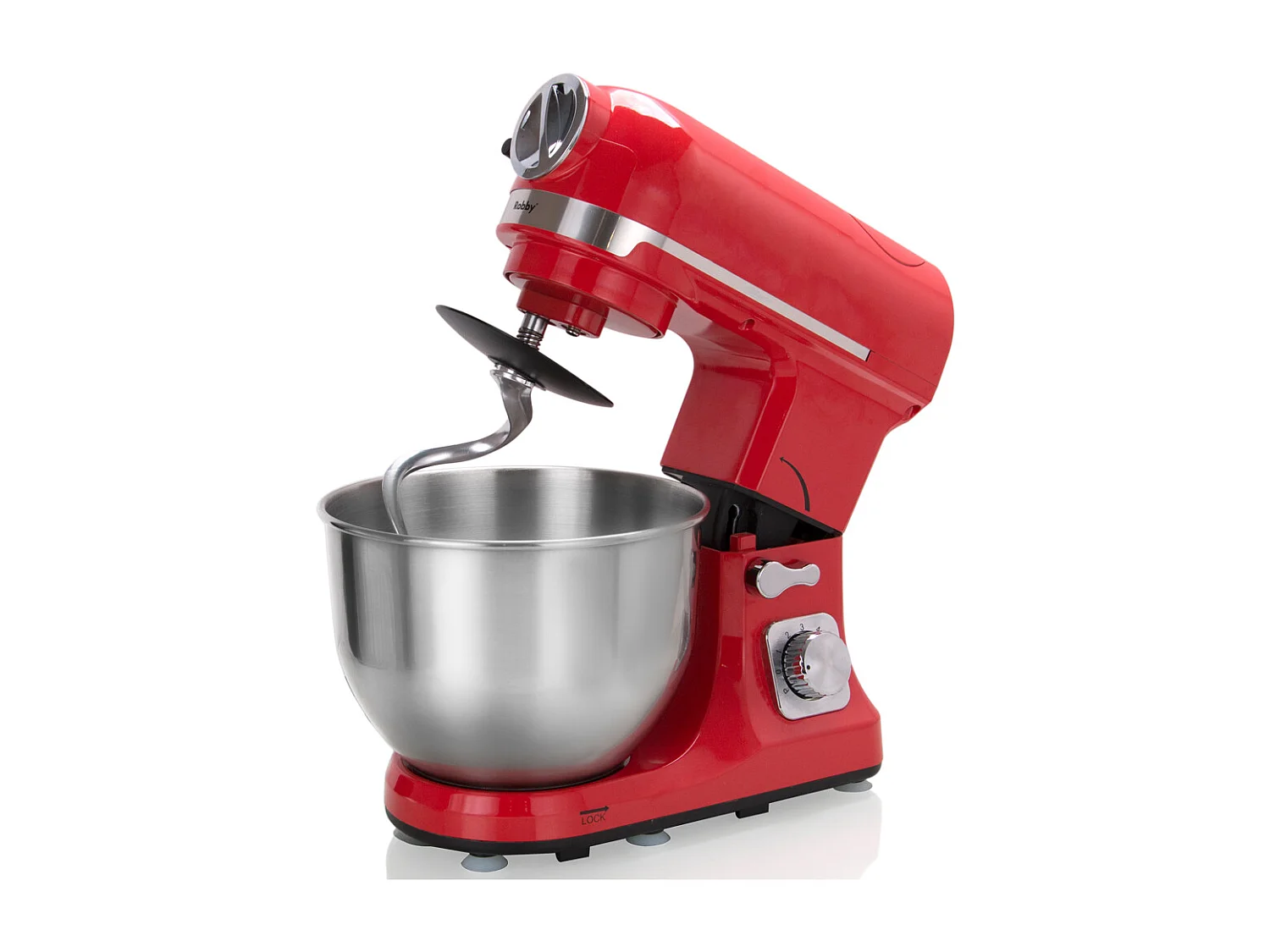 Robby Robot multifonctions 5l 1000w rouge avec hachoir et blender 1,5l en verre - robimix rouge