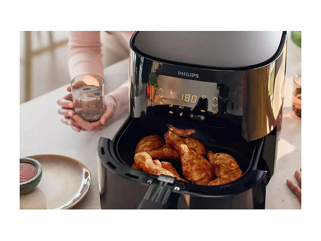 Friteuse sans huile PHILIPS Airfryer XL Série 3000 HD9270/70, 1,2 kg, Technologie Rapid Air, 7 préréglages, noir
