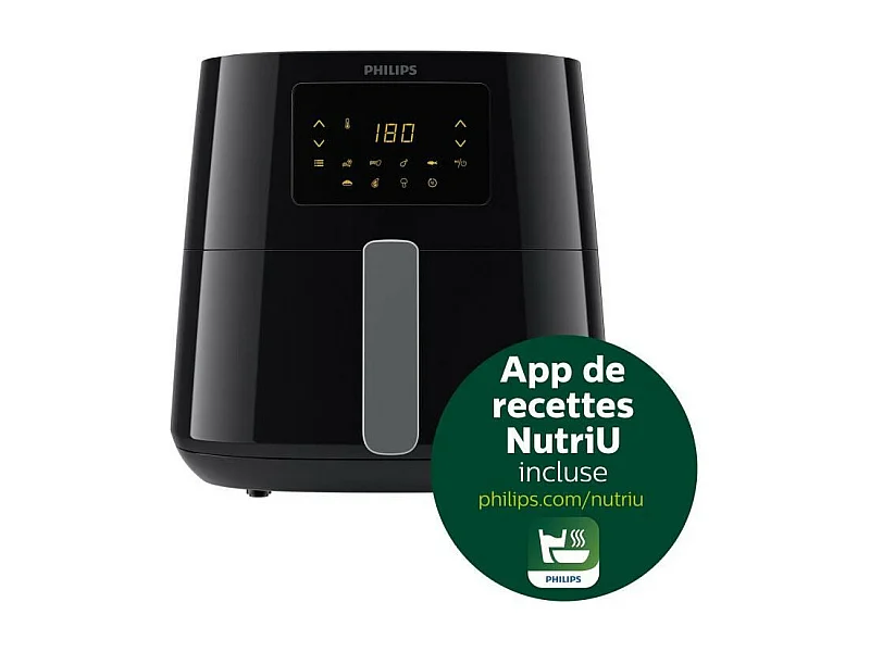 Friteuse sans huile PHILIPS Airfryer XL Série 3000 HD9270/70, 1,2 kg, Technologie Rapid Air, 7 préréglages, noir