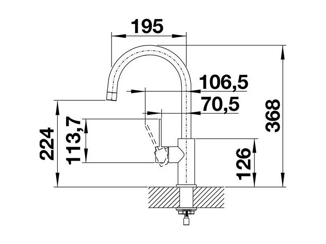 Miscelatore monocomando lavello in acciaio inox spazzolato BLANCO CANDOR 523120