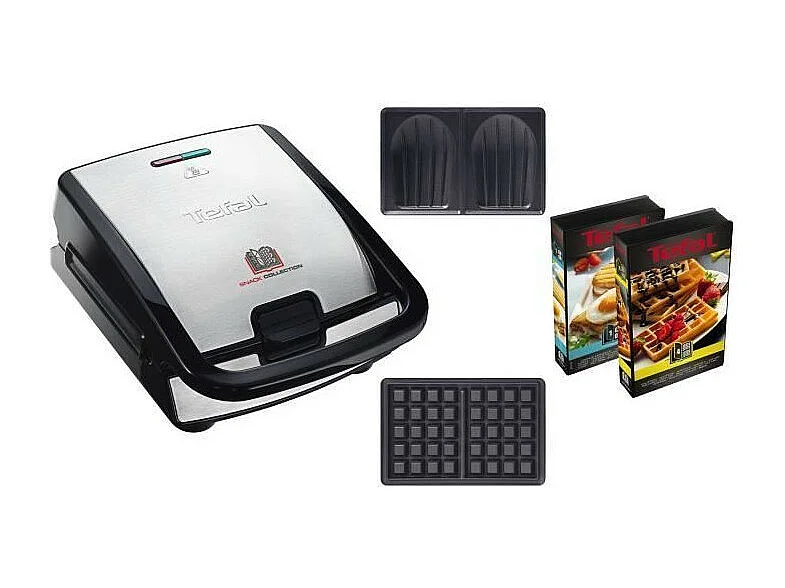 TEFAL Gaufrier multifonction Snack collection - SW853D12 - Inox