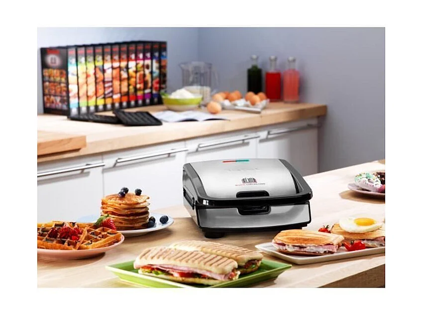 TEFAL Gaufrier multifonction Snack collection - SW853D12 - Inox