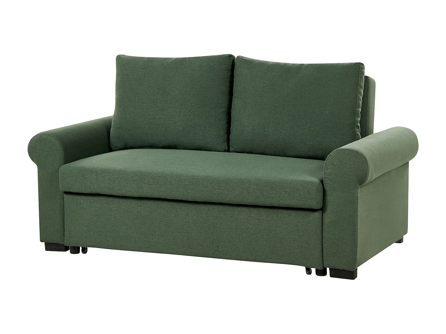 Canapé-lit 2 places SILDA Tissu Vert foncé