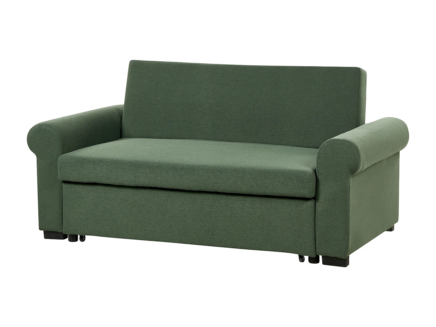 Canapé-lit 2 places SILDA Tissu Vert foncé