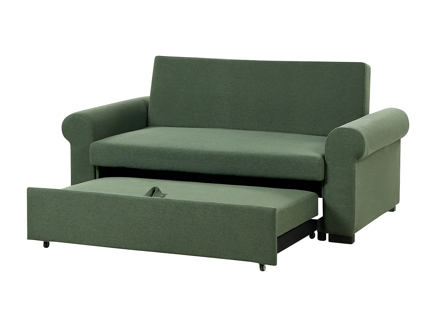 Canapé-lit 2 places SILDA Tissu Vert foncé