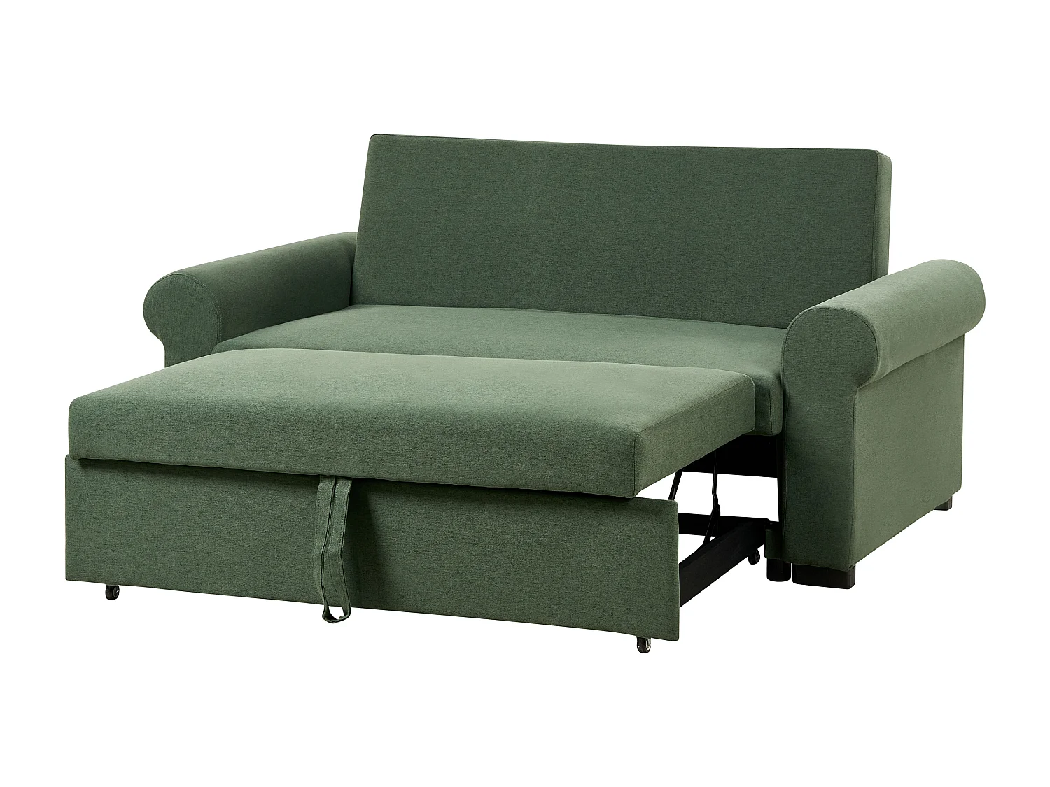 Canapé-lit 2 places SILDA Tissu Vert foncé