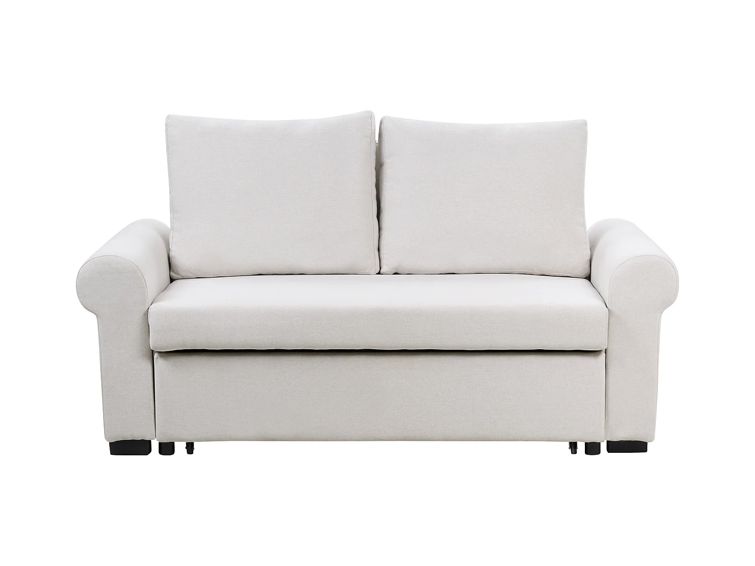 Canapé-lit 2 places SILDA Tissu Beige clair