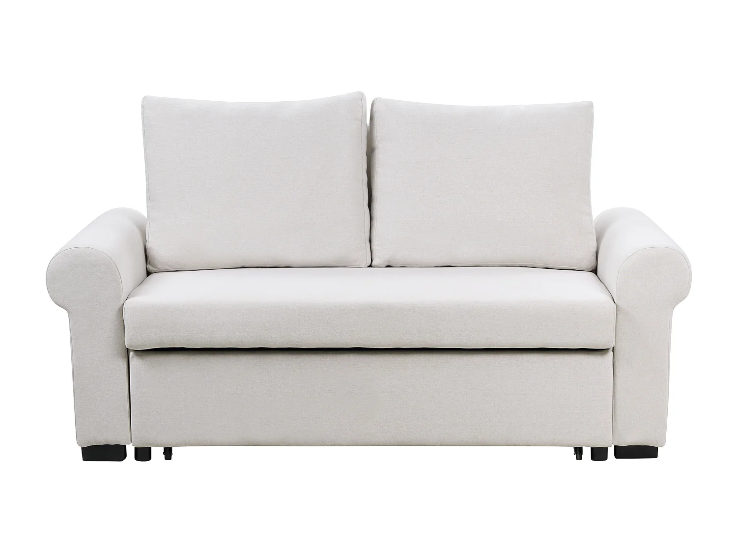 Canapé-lit 2 places SILDA Tissu Beige clair