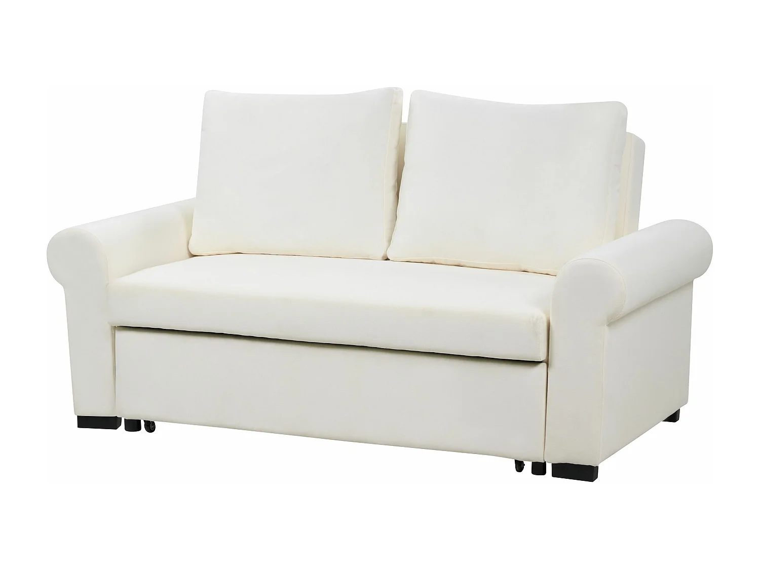 Sofá cama SILDA Tela Blanco 2 plazas