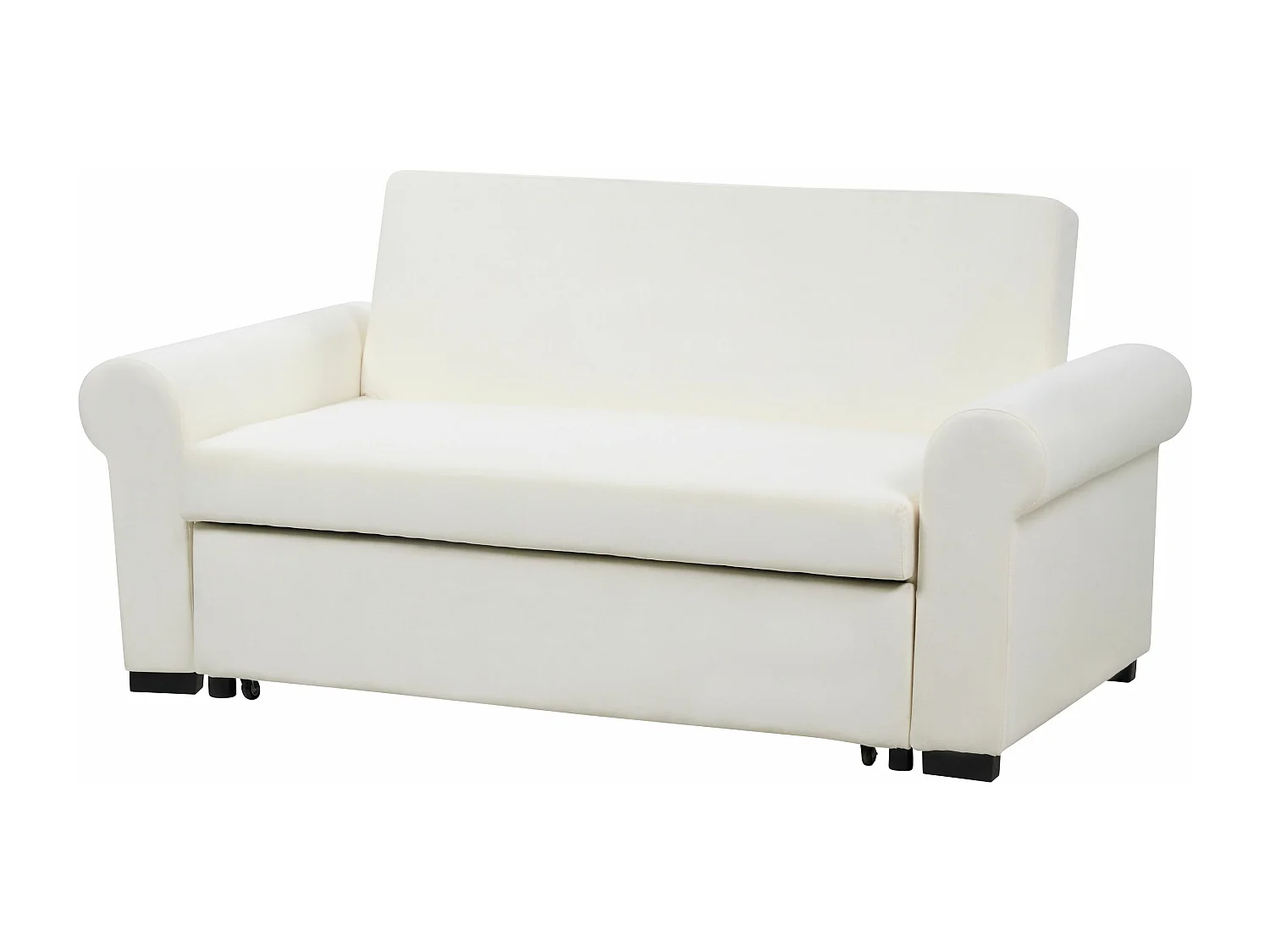 Sofá cama SILDA Tela Blanco 2 plazas