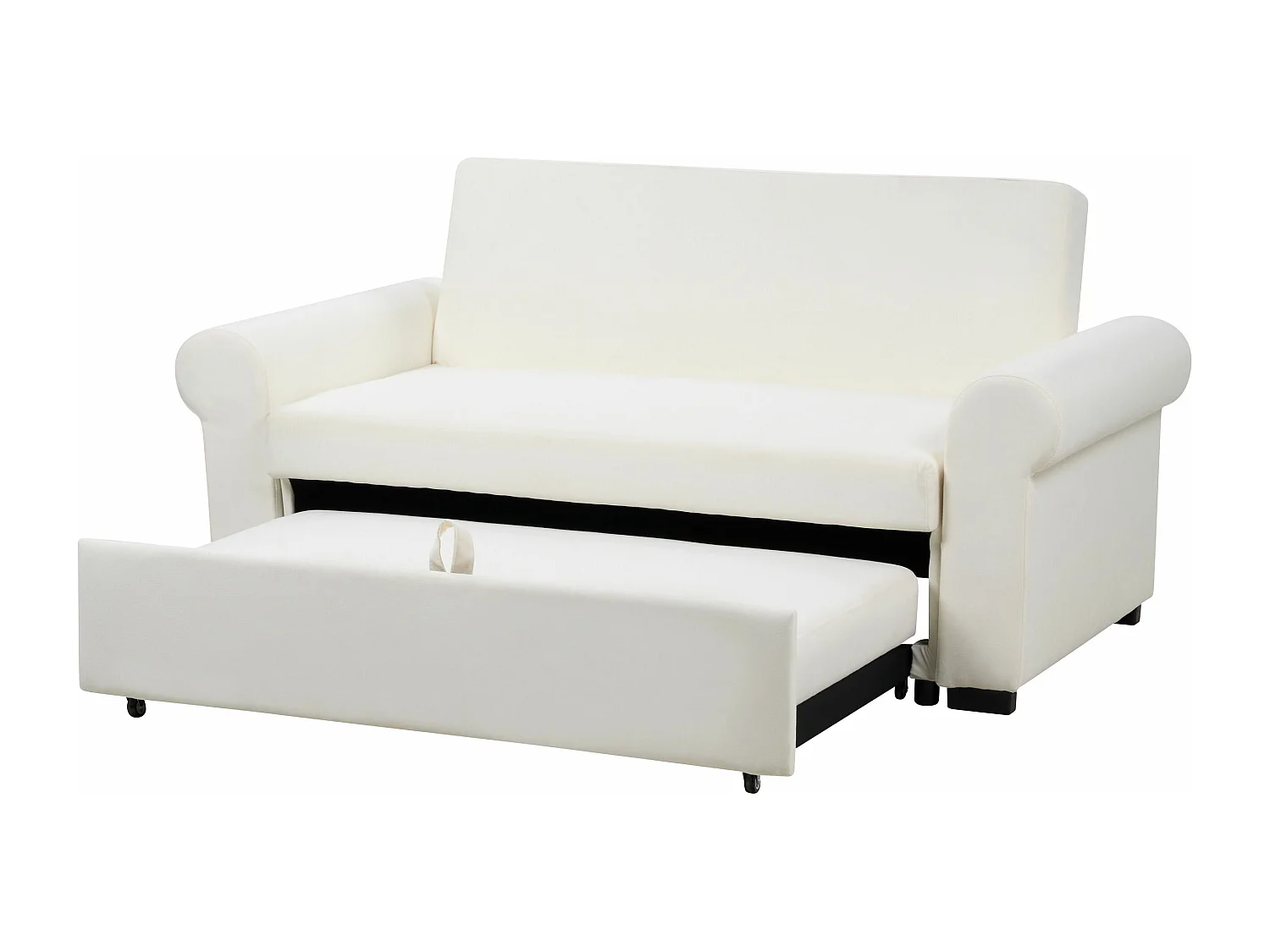 Sofá cama SILDA Tela Blanco 2 plazas