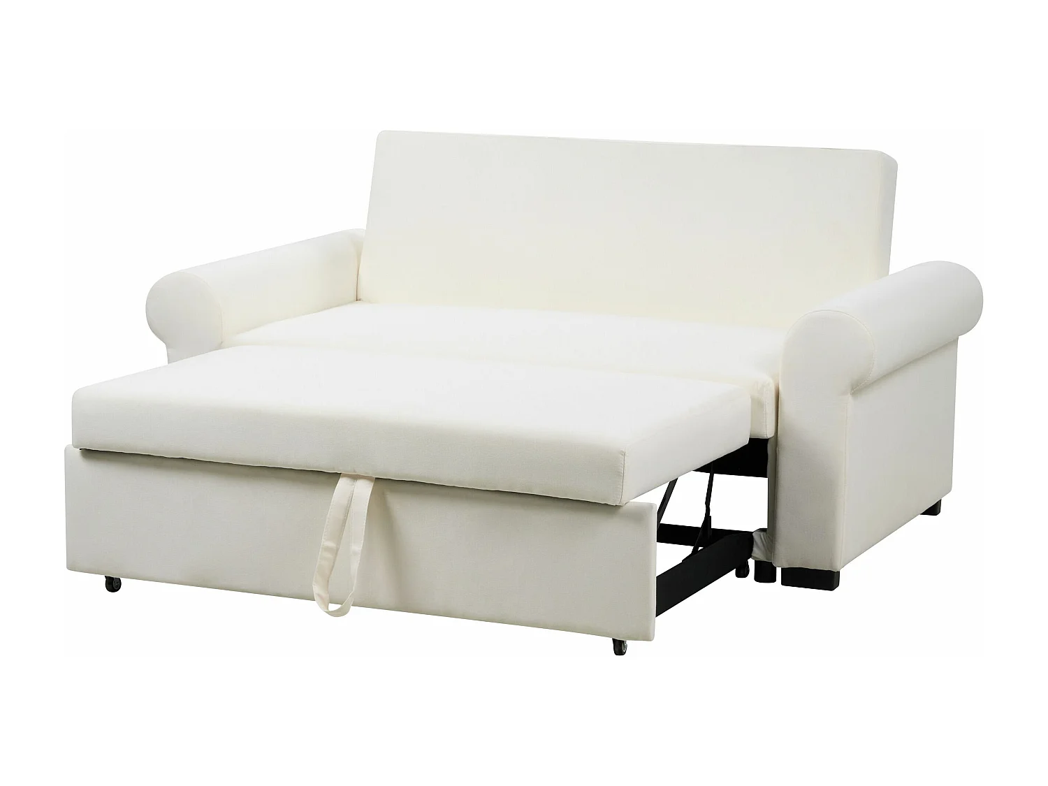 Sofá cama SILDA Tela Blanco 2 plazas