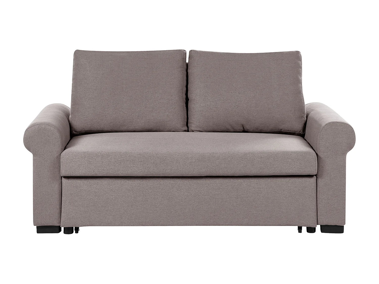 Canapé-lit 2 places SILDA Tissu Marron clair