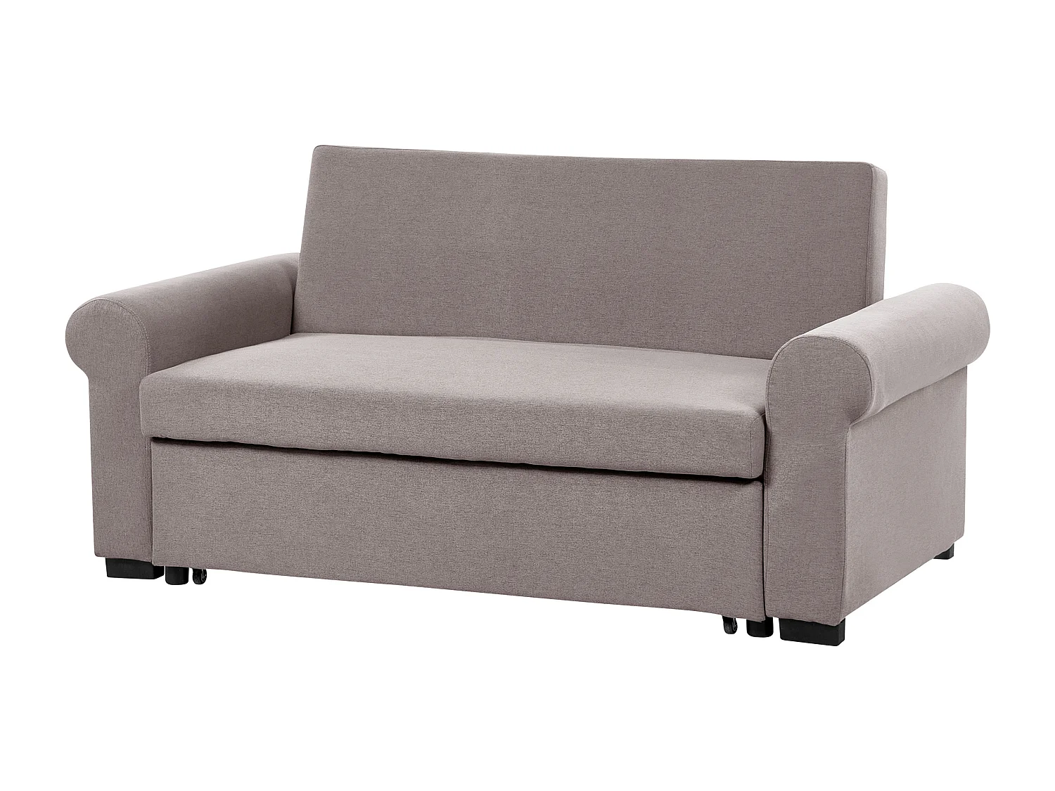 Canapé-lit 2 places SILDA Tissu Marron clair