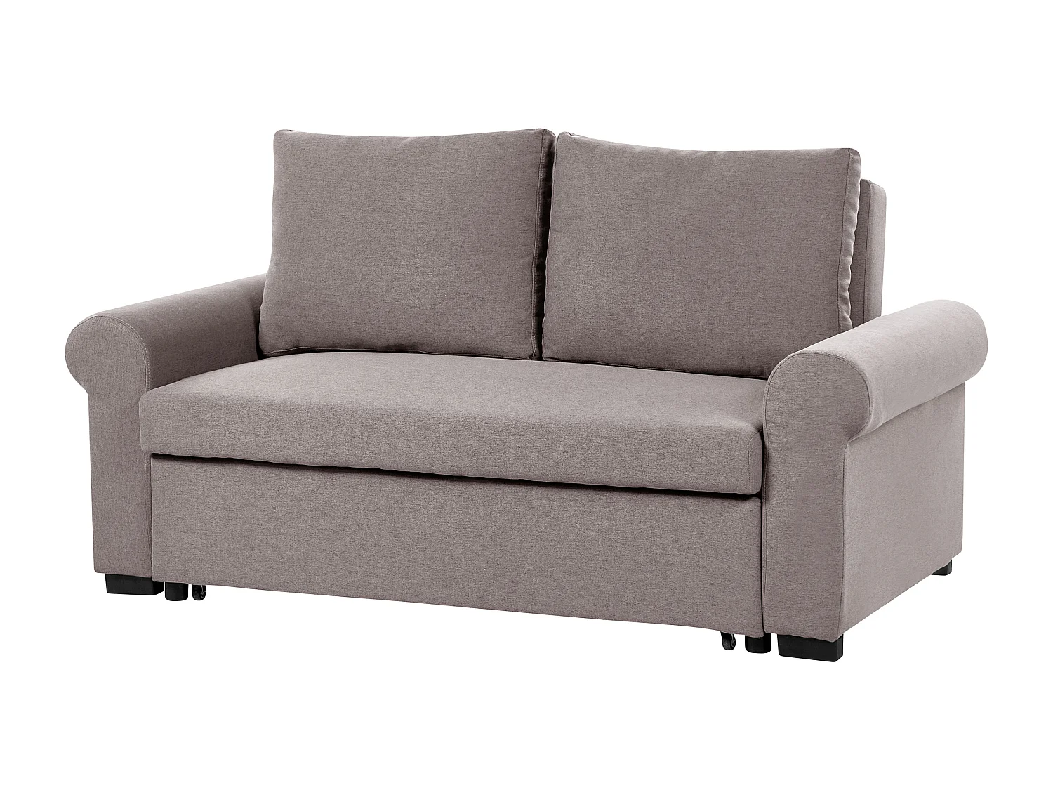 Canapé-lit 2 places SILDA Tissu Marron clair