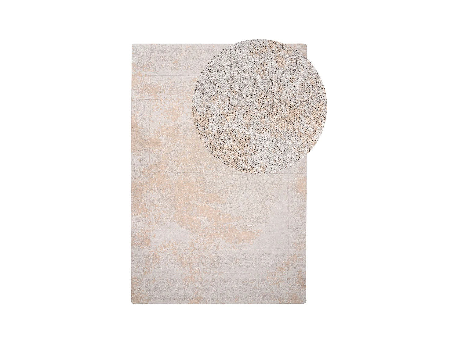 Vloerkleed katoen beige 200 x 300 cm BEYKOZ
