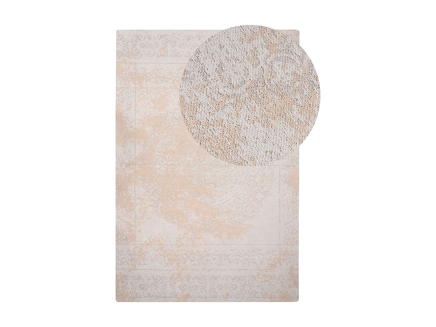 Vloerkleed katoen beige 200 x 300 cm BEYKOZ