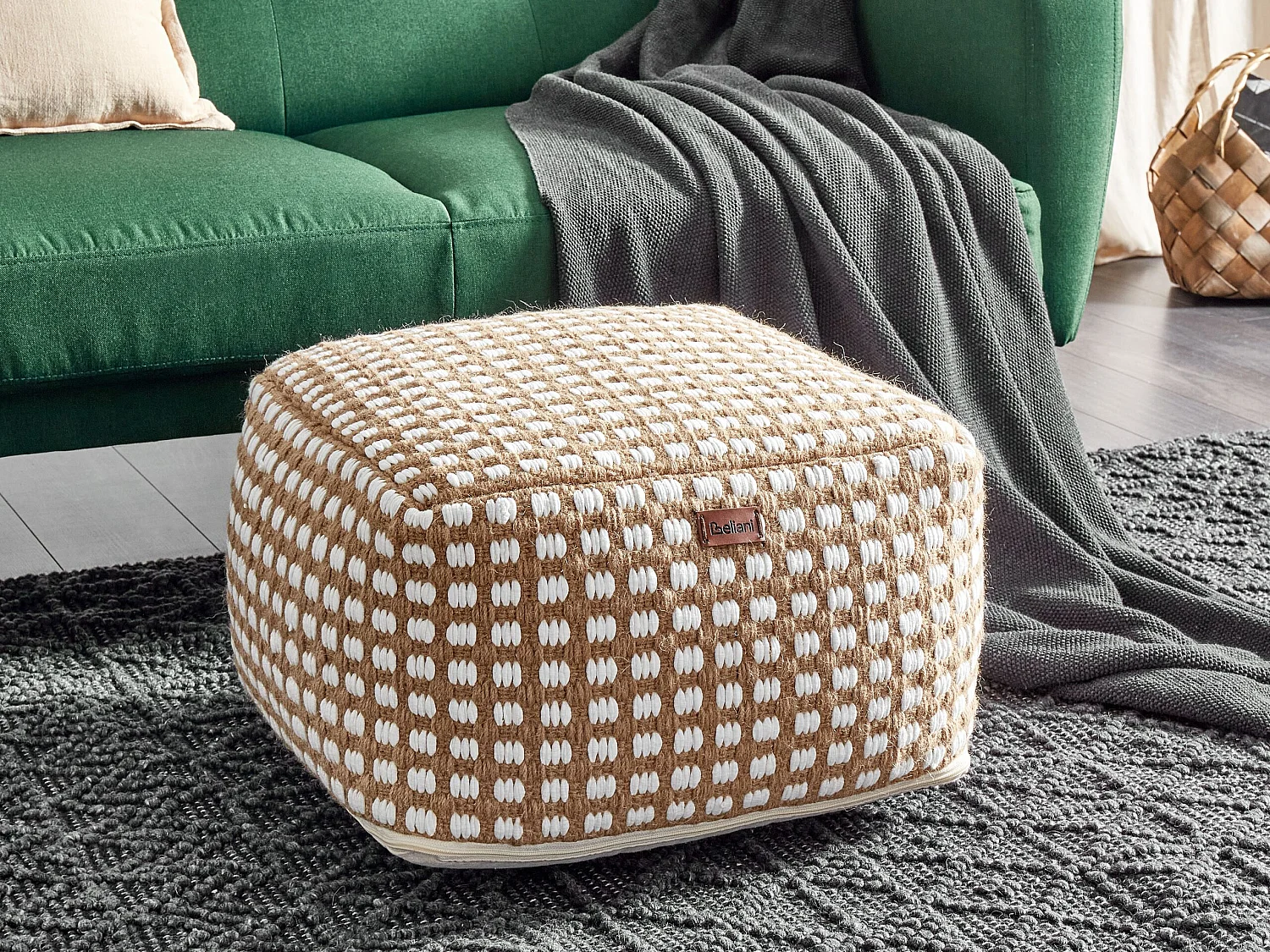 Pouf CHILAR Coton Beige