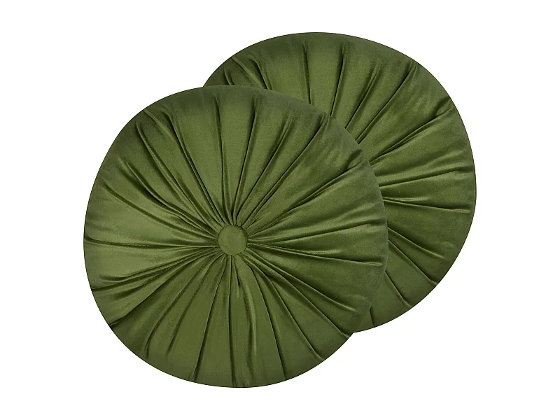 Set di 2 cuscini BODAI Velluto 38 x 38 cm Verde Tinta unita