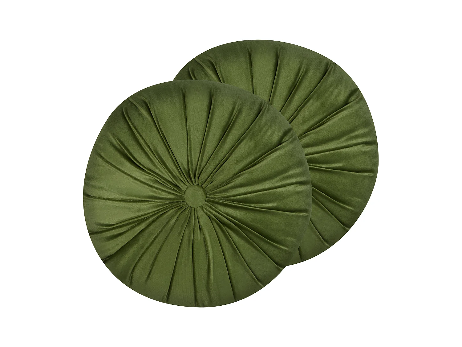 Lot de 2 coussins décoratifs BODAI Velours 38 x 38 cm Vert Unicolore