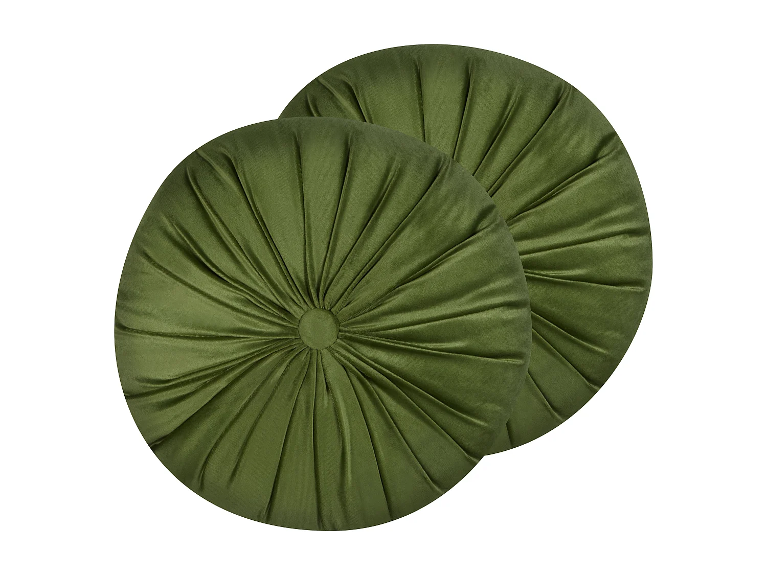 Lot de 2 coussins décoratifs BODAI Velours 38 x 38 cm Vert Unicolore