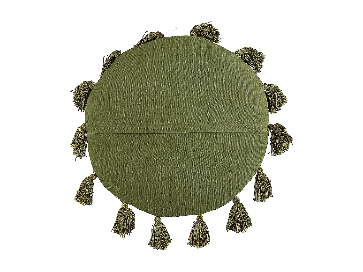 Lot de 2 coussins décoratifs MADIA Coton 45 x 45 cm Vert olive Unicolore