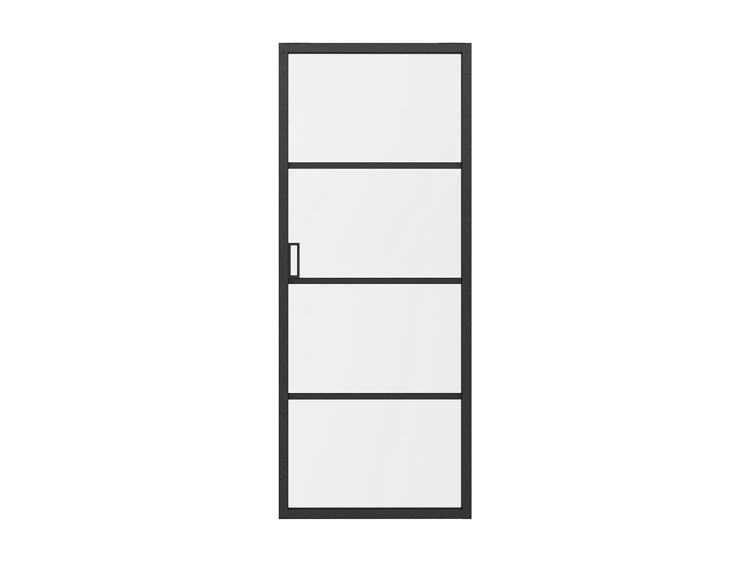 Doppel-Schiebetür mit Galandage-System - Aluminium & Sicherheitsglas transparent - 2 x 205 cm x 93 cm - SINCA II