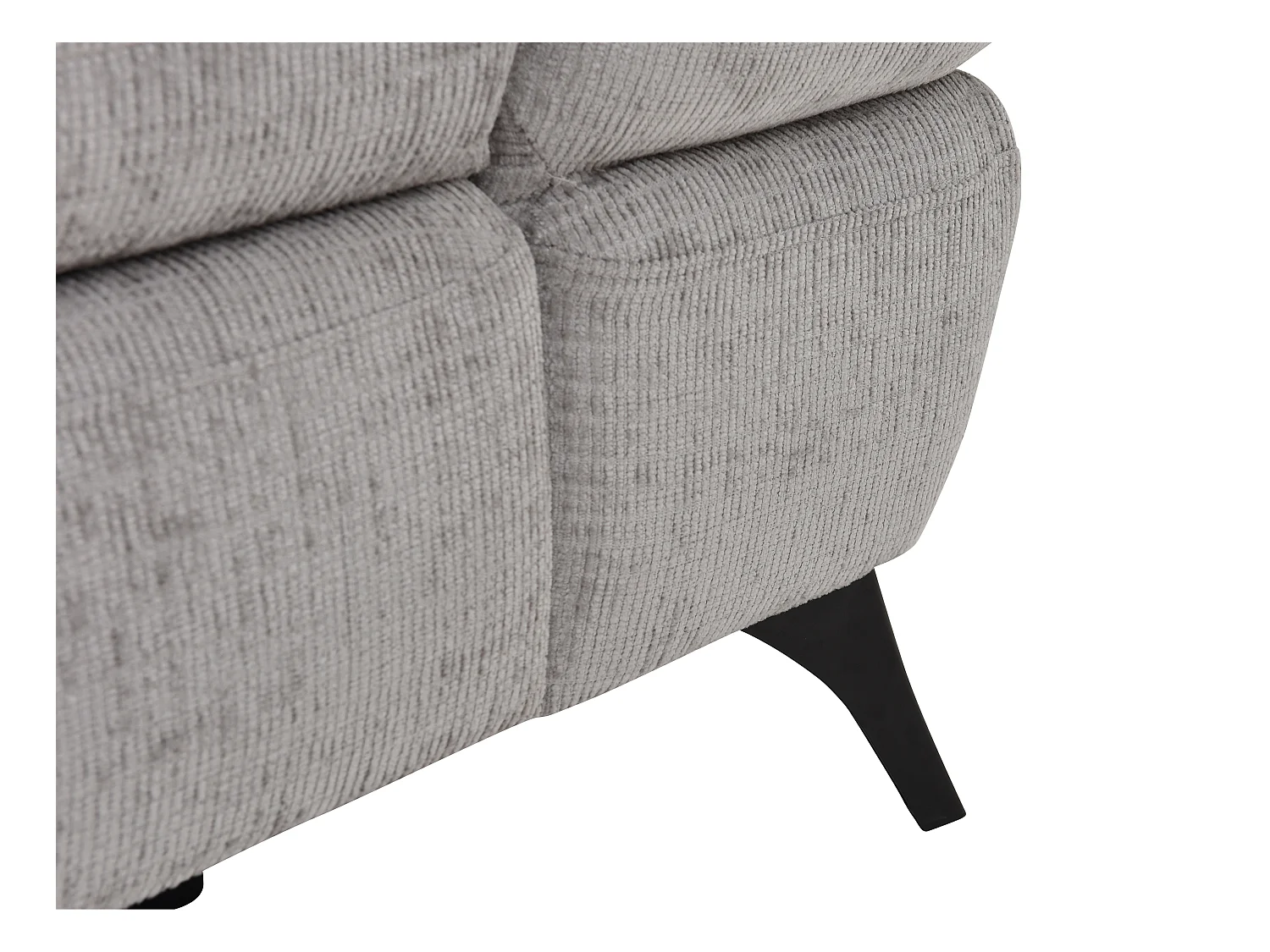 Sofá de canto esquerdo convertível em tecido texturizado cinza - SURDELI