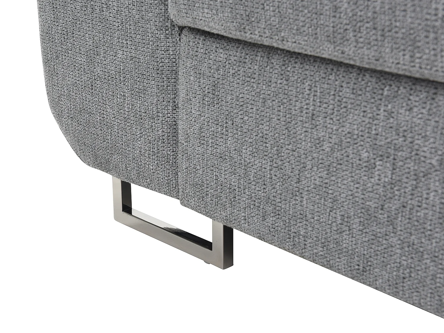 Divano letto in Tessuto testurizzato Grigio - Angolo a destra - NURAZIO