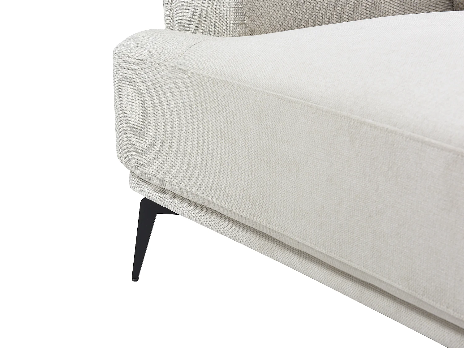 Höger hörnsofa med ställbar rygg i beige texturerat tyg ARSODA