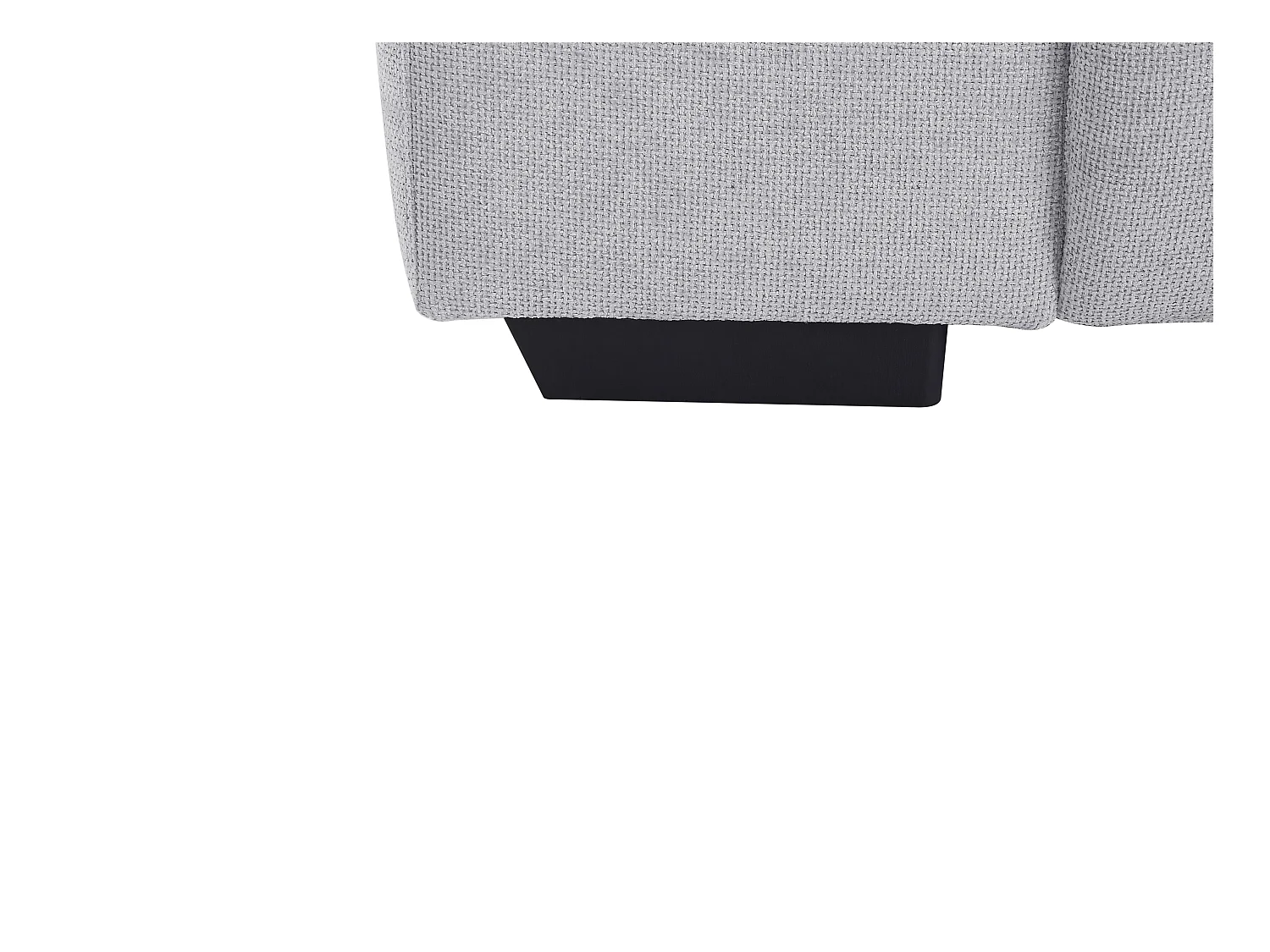 Canapé d'angle droit en tissu texturé gris LOPONZA