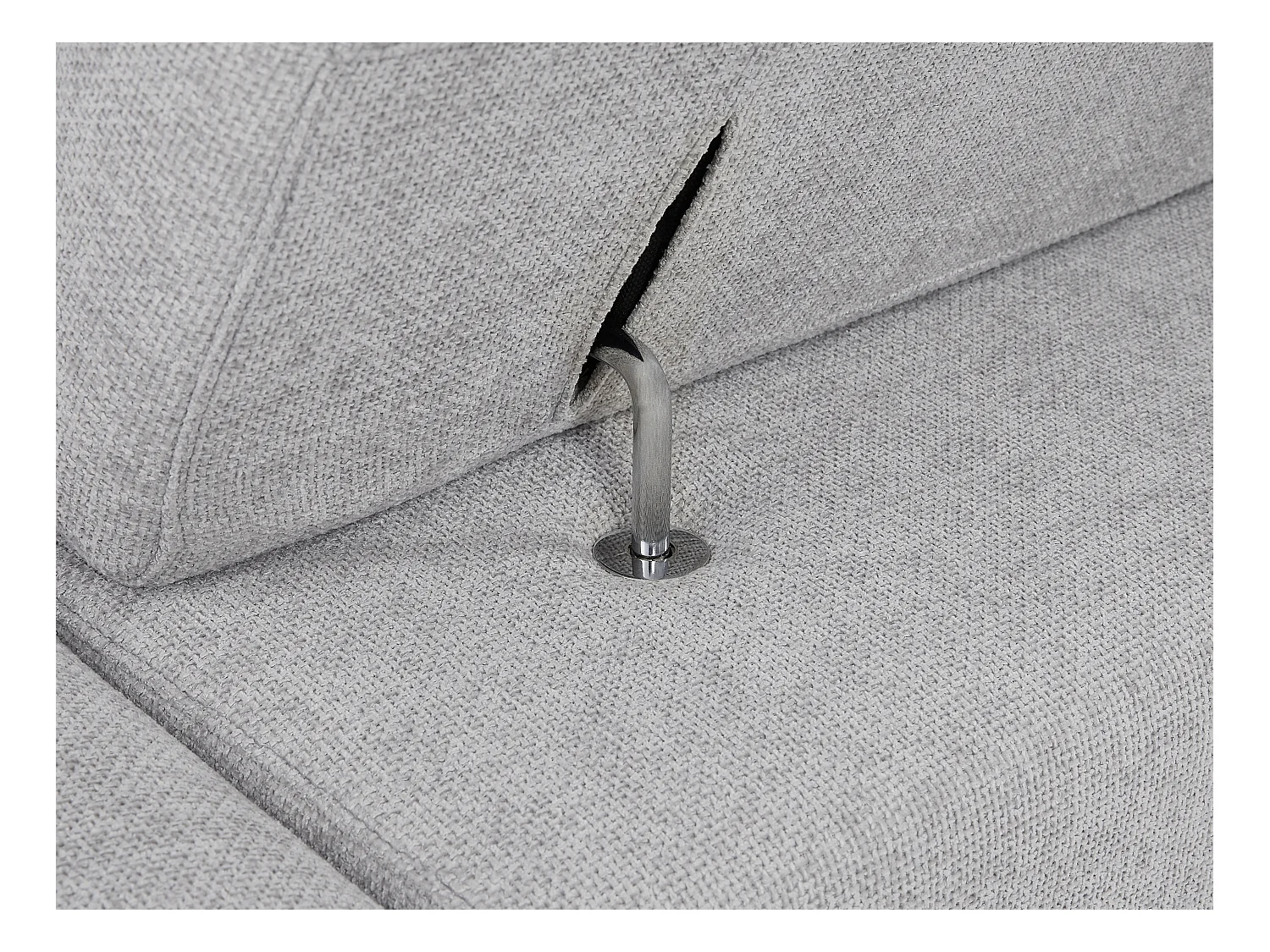 Canapé d'angle gauche en tissu texturé gris LOPONZA