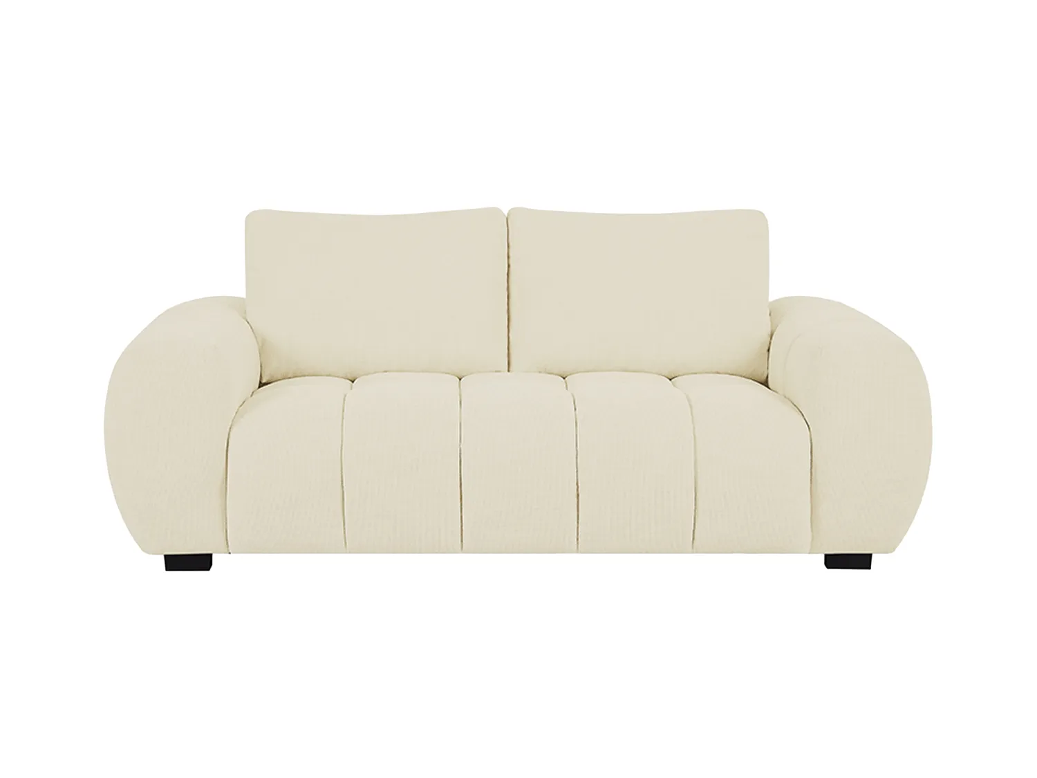 Canapé 3 places en tissu texturé beige BERENIA