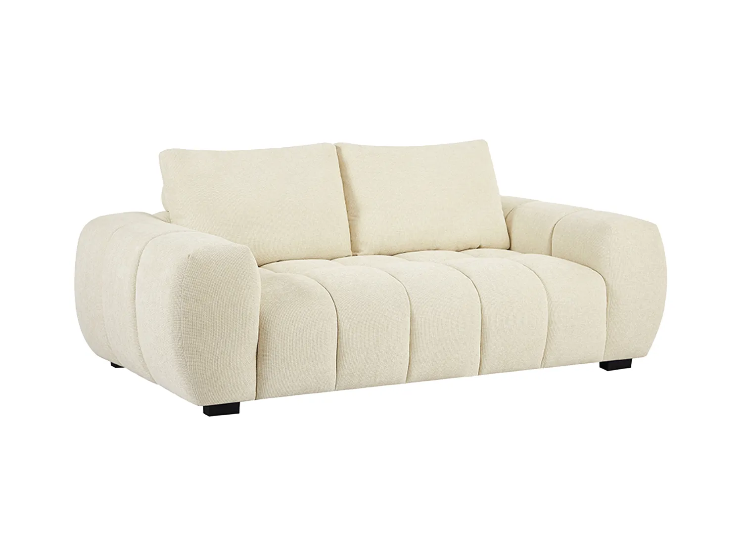Canapé 3 places en tissu texturé beige BERENIA