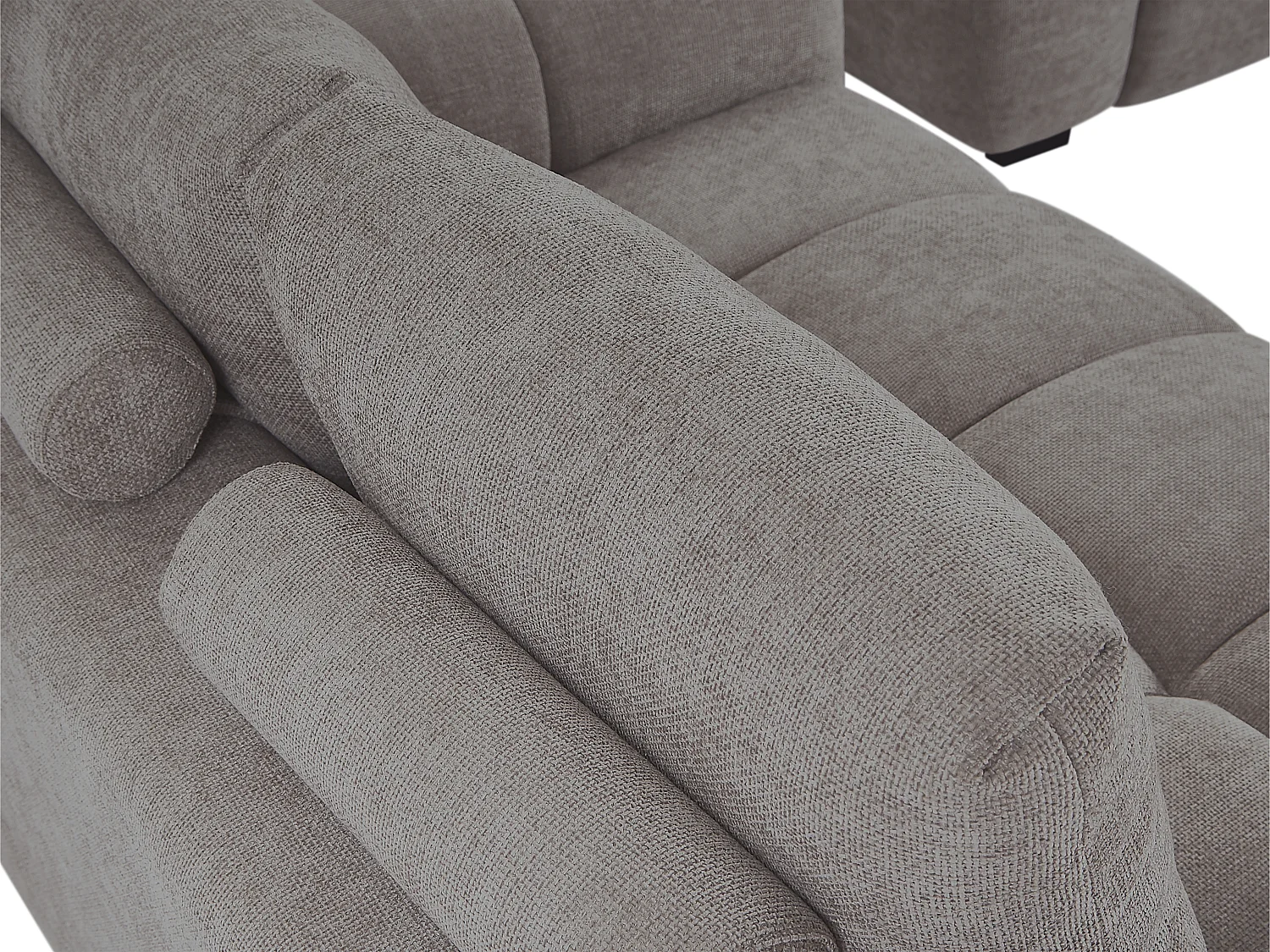 Sofa 3-Sitzer - Stoff - Grau - BERENIA