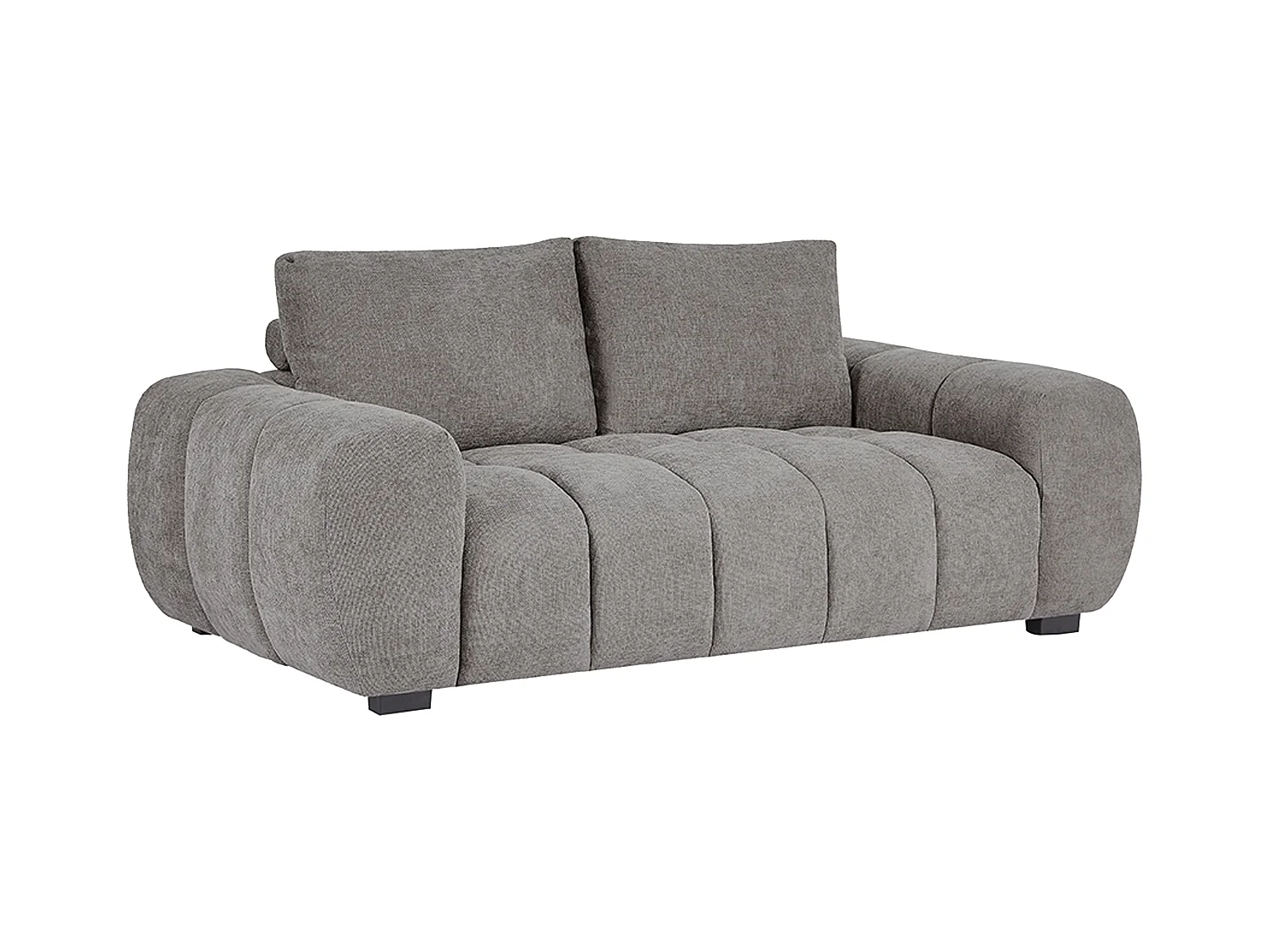 Sofa 3-Sitzer - Stoff - Grau - BERENIA
