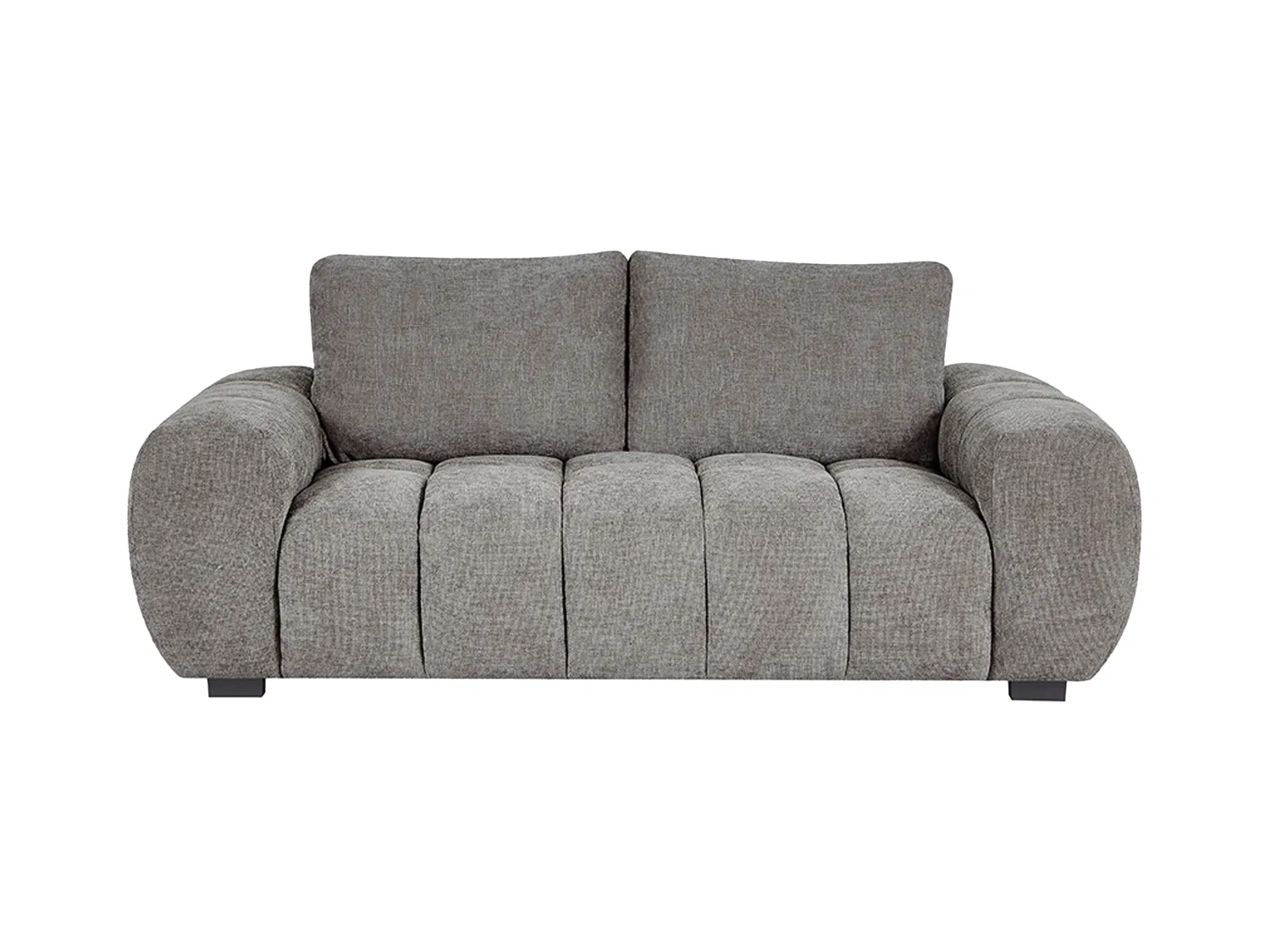 Canapé 3 places en tissu texturé gris BERENIA