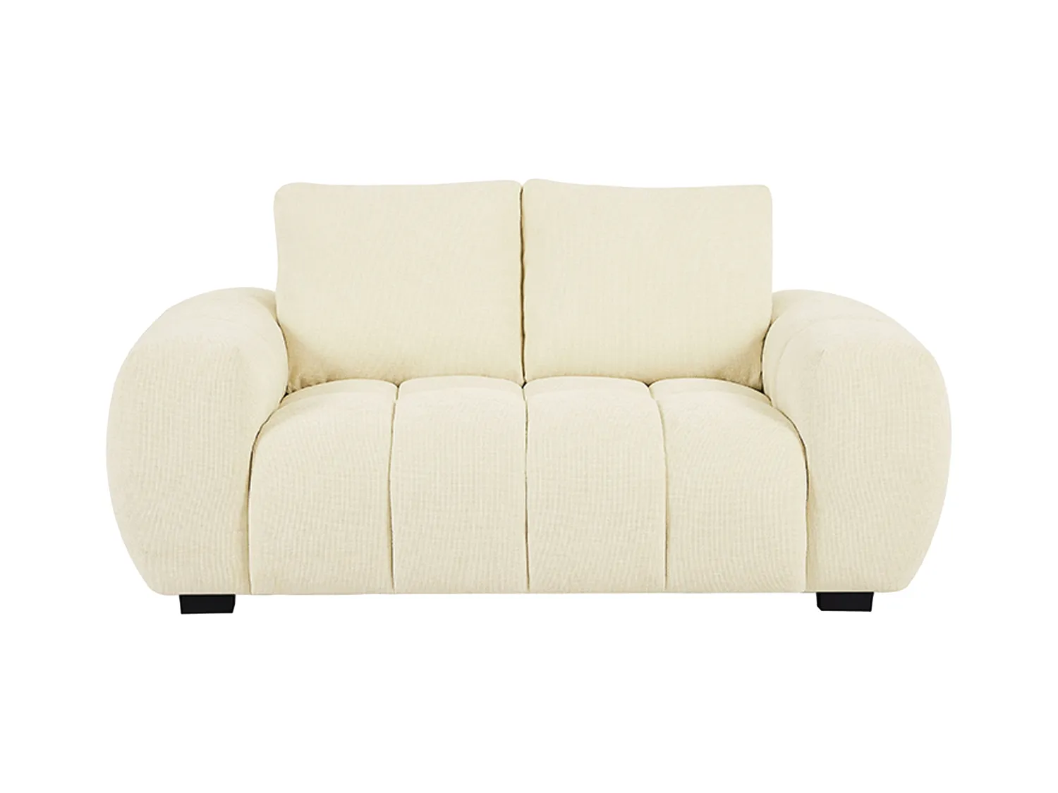 Kanapa 2-osobowa z beżową tapicerką - BERENIA