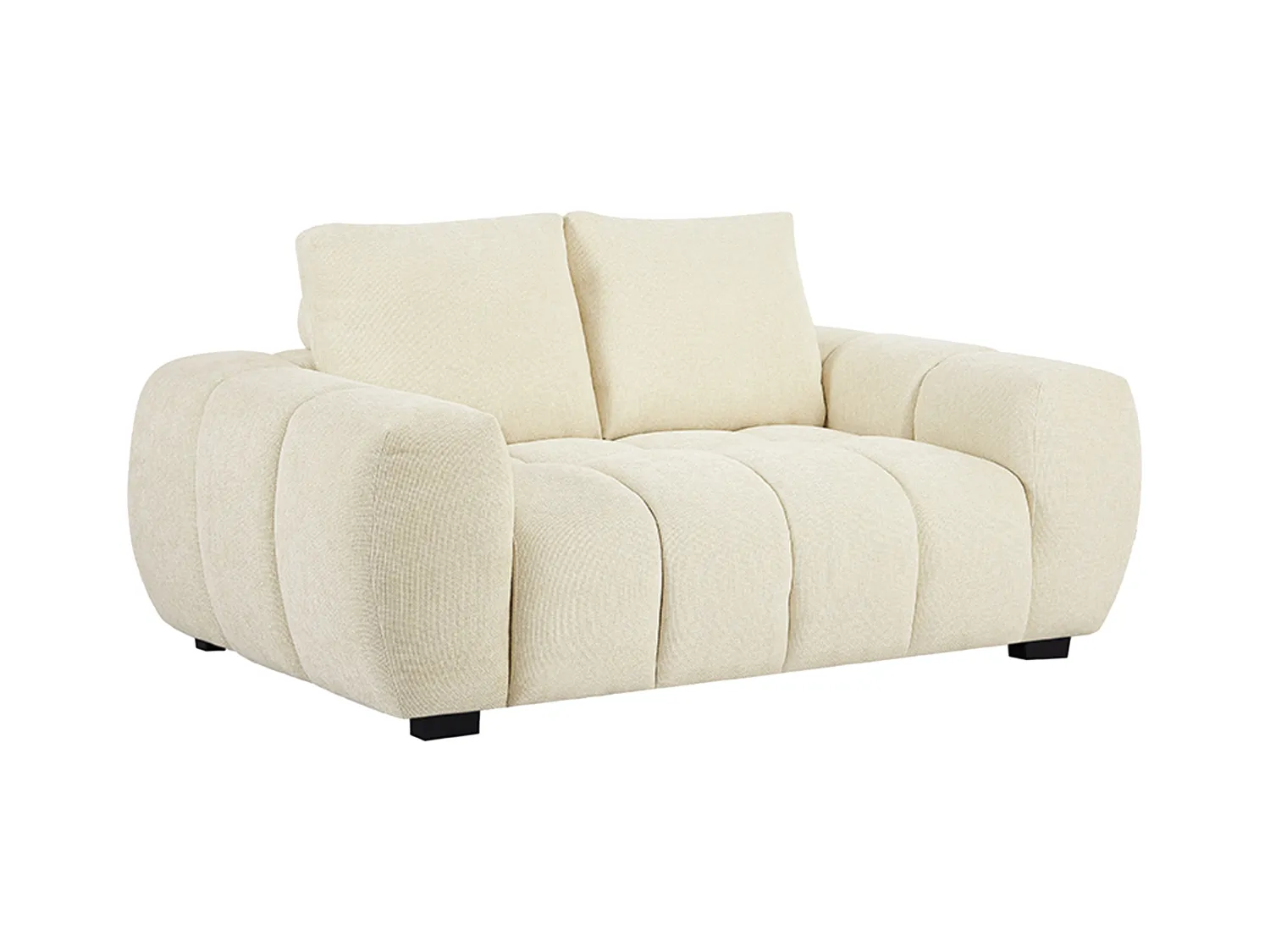 Kanapa 2-osobowa z beżową tapicerką - BERENIA