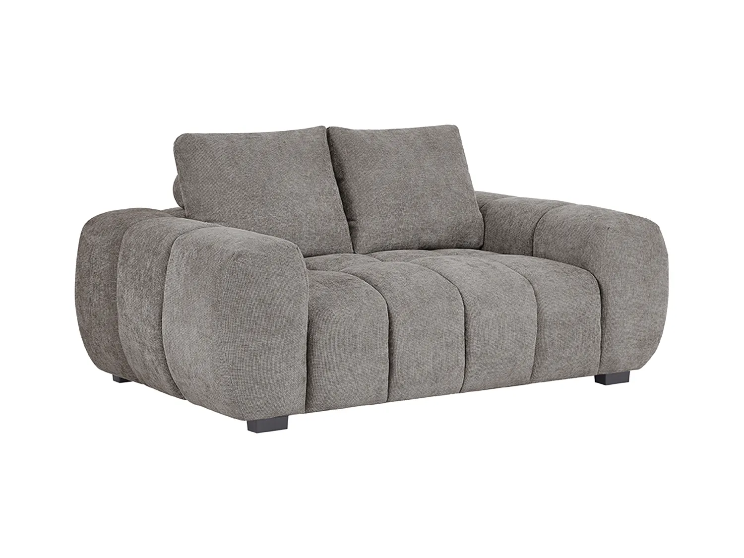 Sofa 2-Sitzer - Stoff - Grau - BERENIA