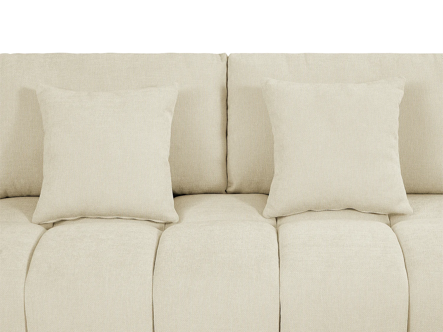 Großes Ecksofa - Stoff - Beige - BERENIA