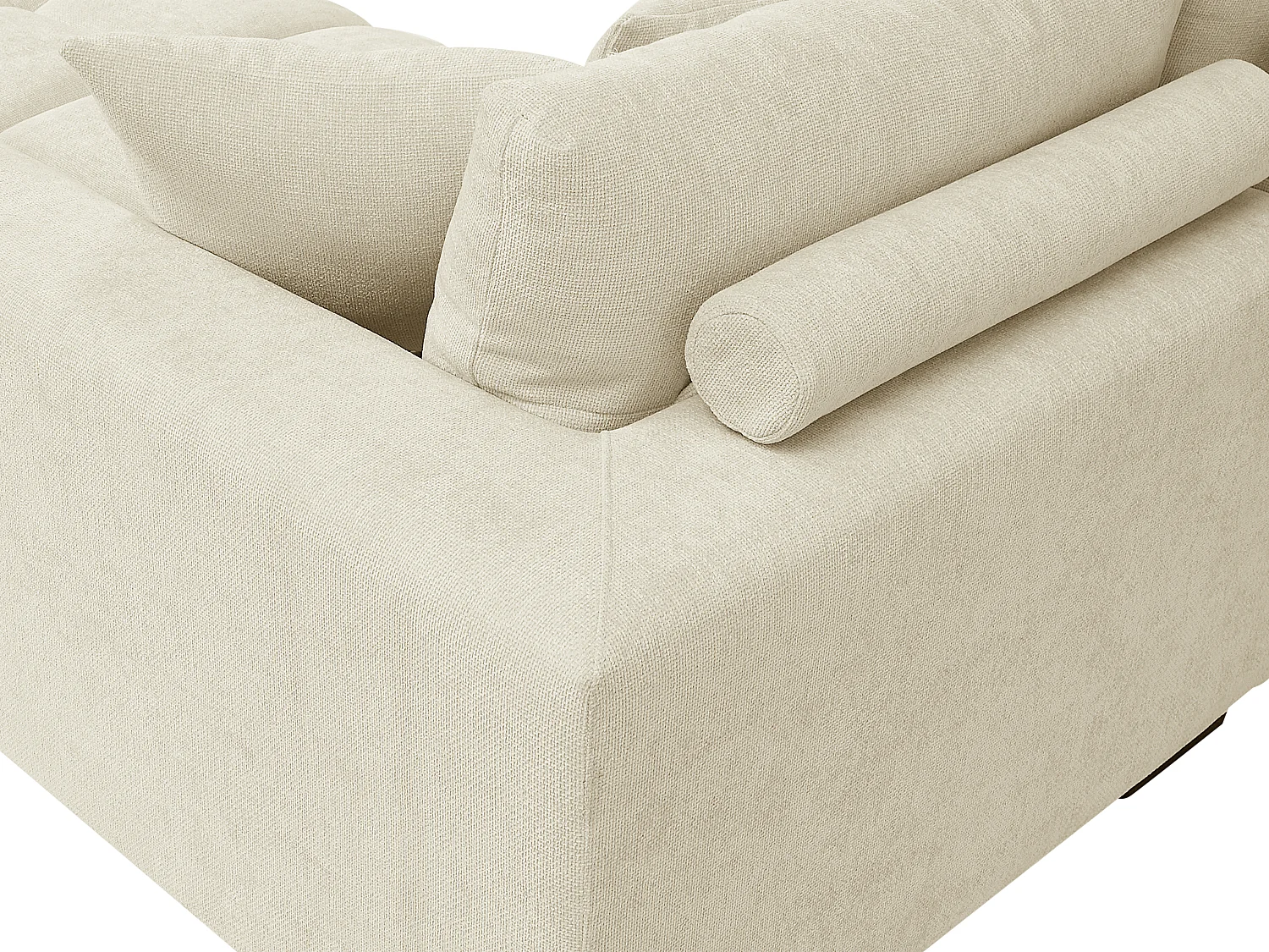 Großes Ecksofa - Stoff - Beige - BERENIA