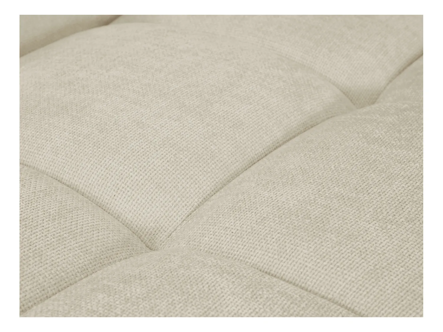 Kanapa narożna dużych rozmiarów z beżową tapicerką - BERENIA