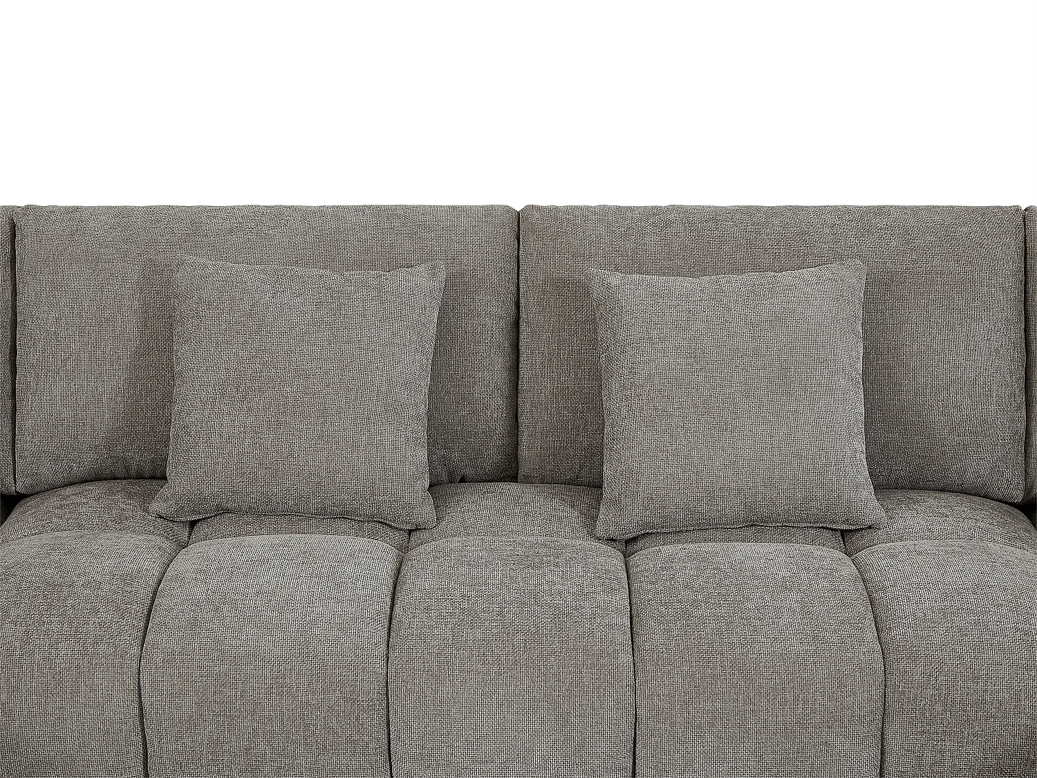 Großes Ecksofa - Stoff - Grau - BERENIA