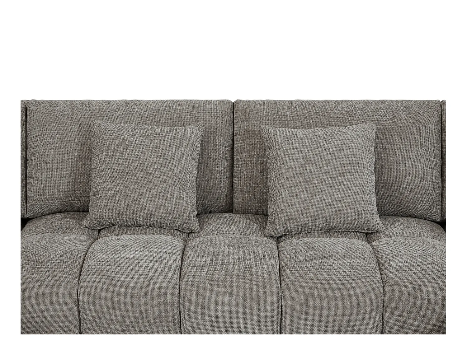 Grote hoekbank van grijze stof BERENIA