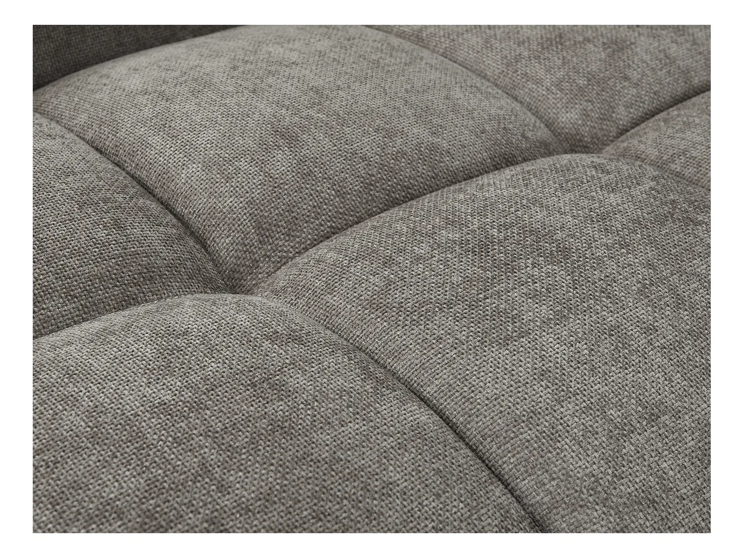 Grote hoekbank van grijze stof BERENIA