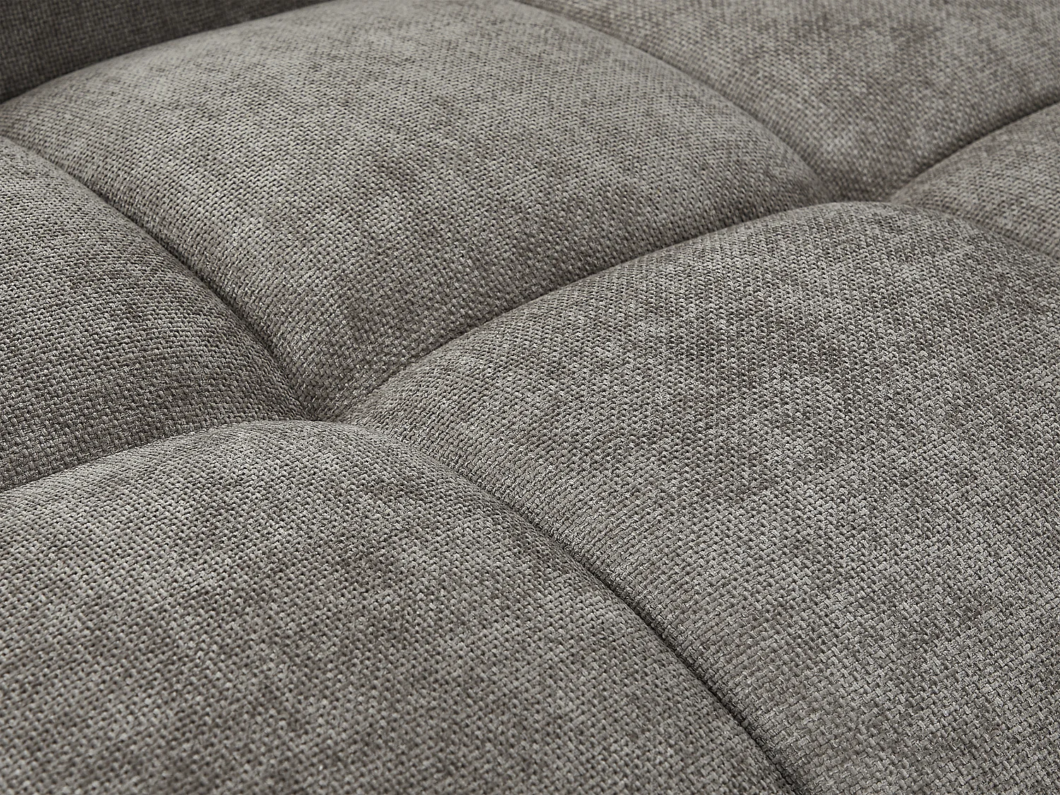 Grote hoekbank van grijze stof BERENIA