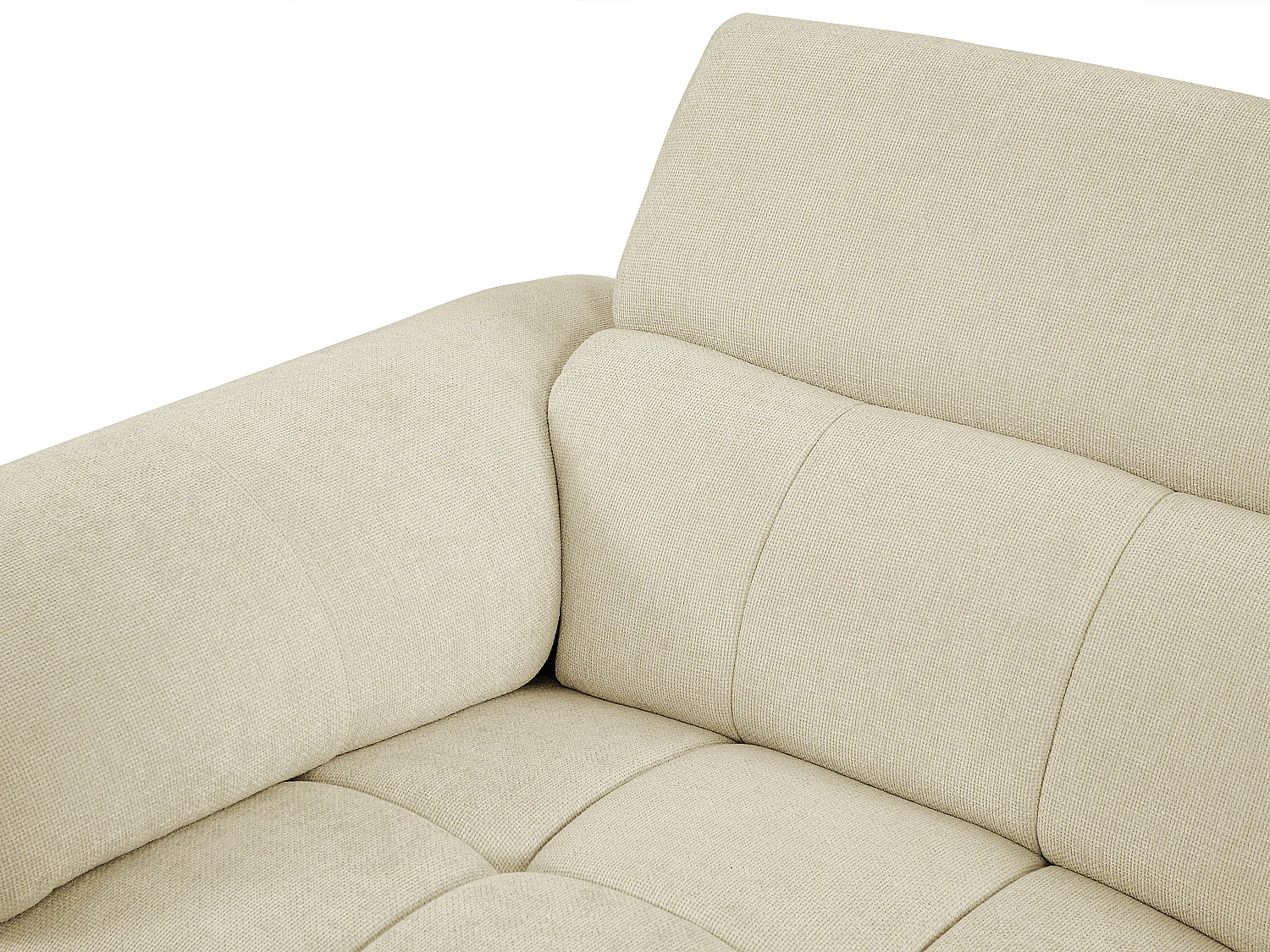 Sofá rinconera derecha relax eléctrico de tela beige MOLPICA