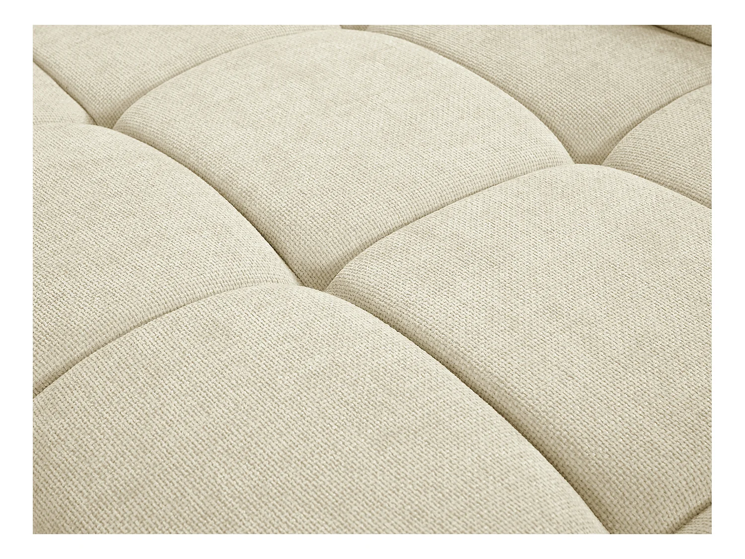 Elektrische relaxbank met rechtse hoek in beige stof MOLPICA